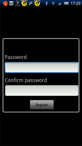 かかってきた電話の内容を録音できるソフト・アプリPhone Recorderのパスワード設定画面